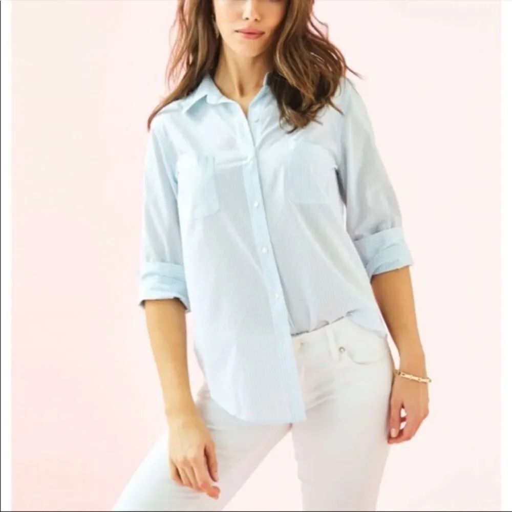 Lilly Pulitzer Sea View Button Down Top